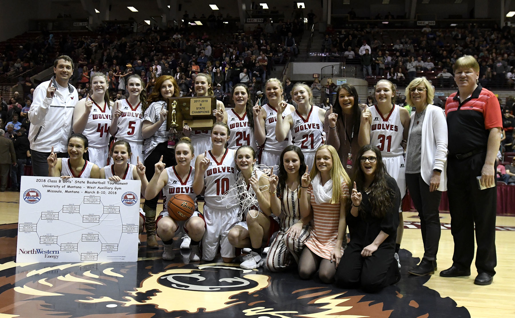 Class B Girls Basketball - Three Forks Wolves